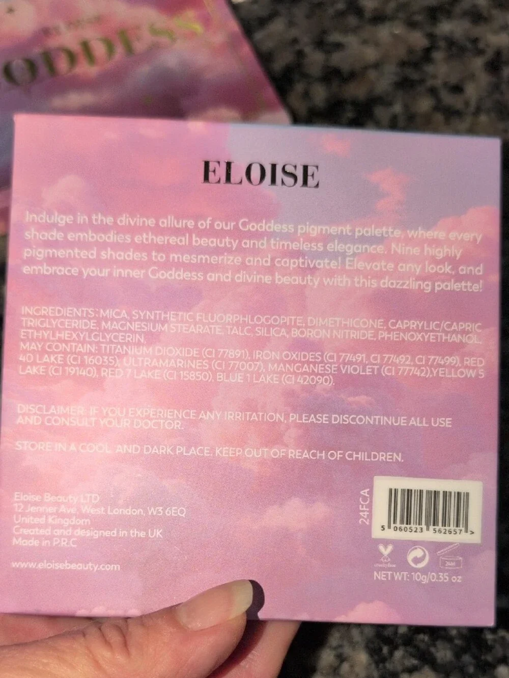 Eloise GODDESS Pink Cloud Eyeshadow Palette - New